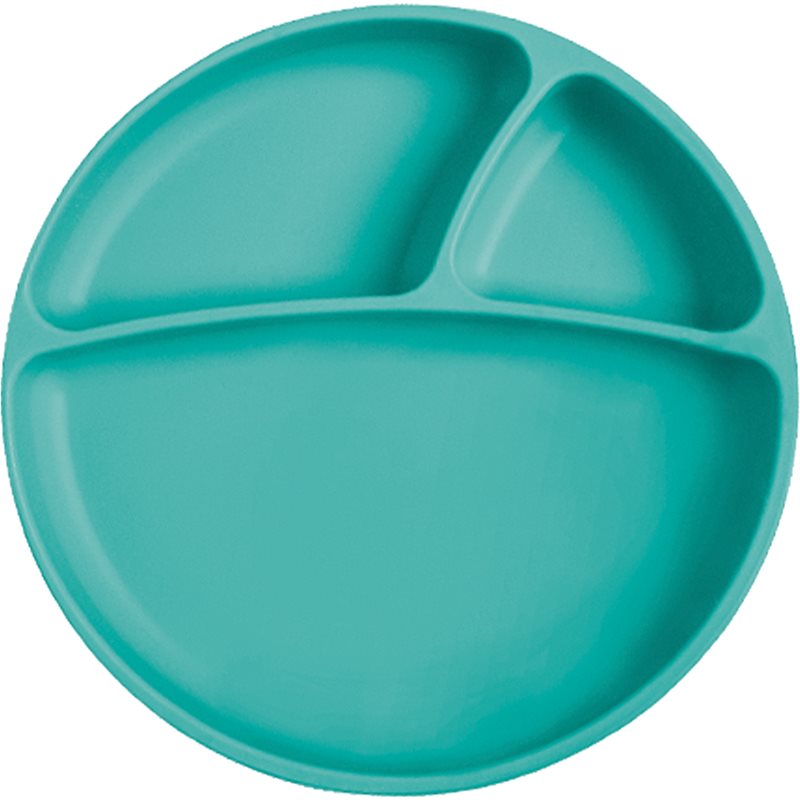 Minikoioi Puzzle Plate Green osztott tányér tapadókoronggal Green 1 db