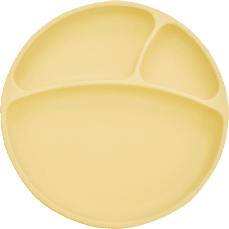 Minikoioi Puzzle Plate Yellow osztott tányér tapadókoronggal 1 db