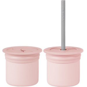 Minikoioi Sip+Snack Set etetőszett gyermekeknek Pinky Pink / Powder Grey 1 db