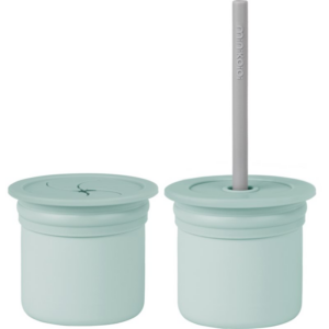 Minikoioi Sip+Snack Set etetőszett gyermekeknek River Green / Powder Grey 1 db