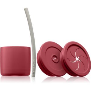 Minikoioi Sip+Snack Set etetőszett gyermekeknek Velvet Rose / Powder Grey 1 db
