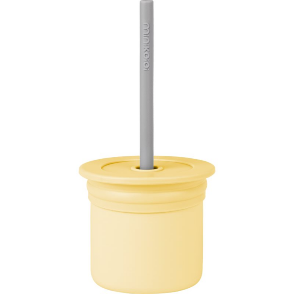 Minikoioi Sip+Snack Set etetőszett gyermekeknek Yellow / Grey 1 db