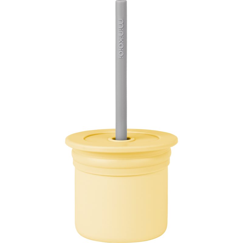 Minikoioi Sip+Snack Set etetőszett gyermekeknek Yellow / Grey 1 db