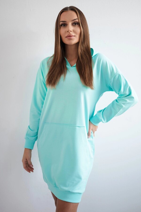 Mint dress with hood