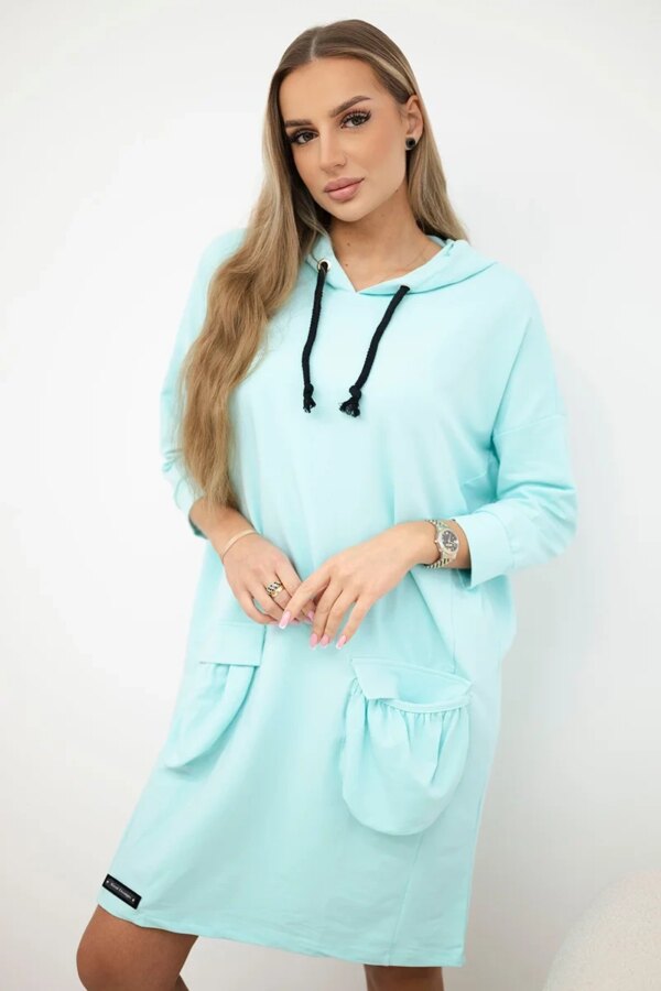Mint dress with hood