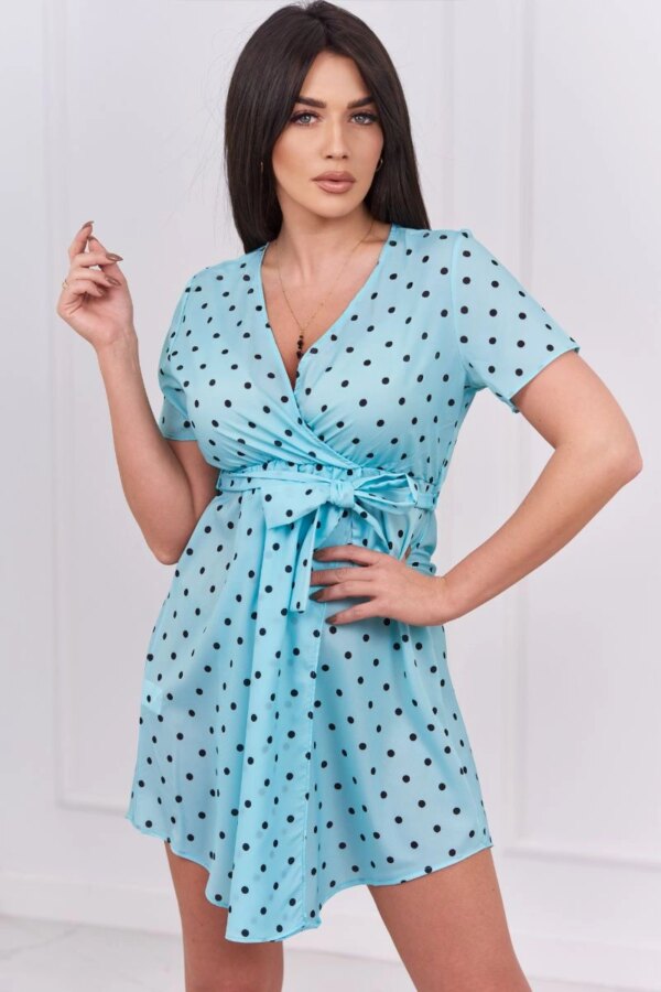 Mint polka dot dress