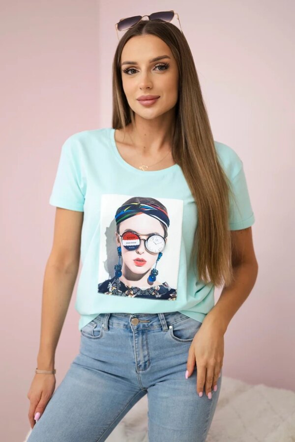 Mint women's graphic blouse