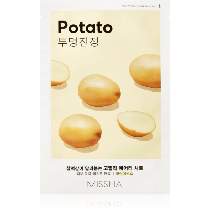 Missha Airy Fit Potato kisimító gézmaszk az élénk bőrért 19 g-Eredeti