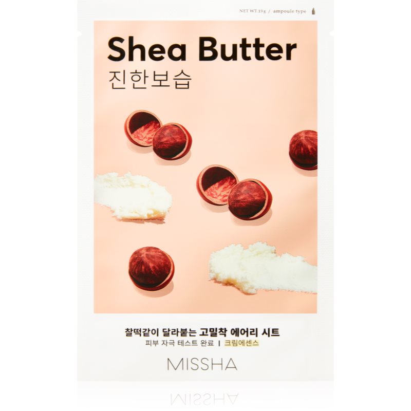 Missha Airy Fit Shea Butter mélyhidratáló és tápláló arcmaszk 19 g-Eredeti