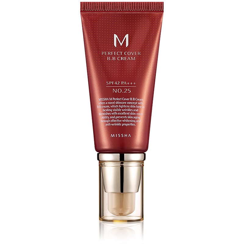 Missha M Perfect Cover BB krém magas UV védelemmel árnyalat No. 25 Warm Beige SPF42/PA+++ 50 ml-Ár