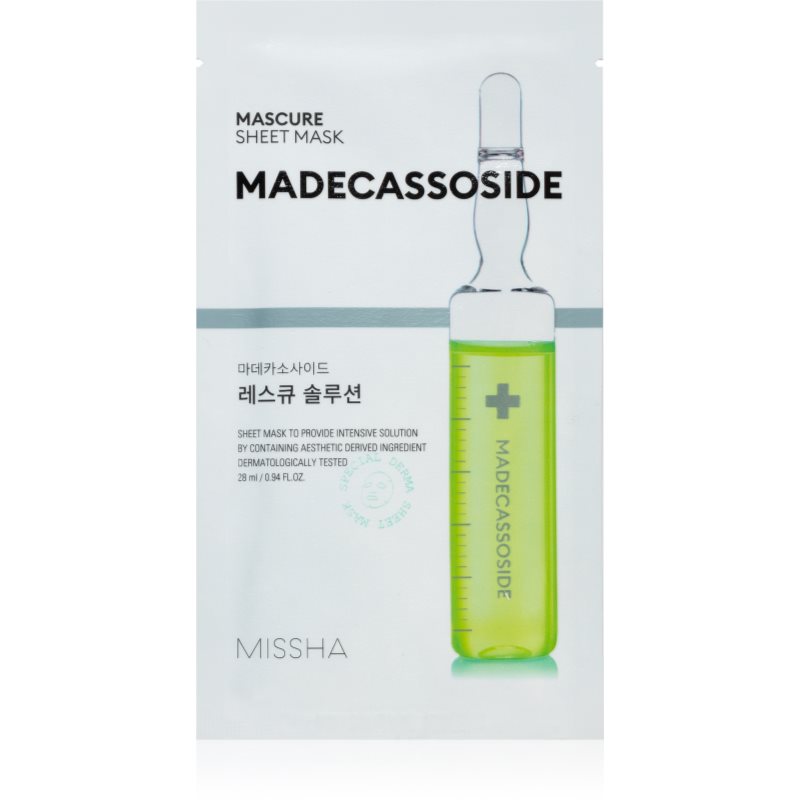 Missha Mascure Madecassoside ápoló arcmaszk érzékeny és irritált bőrre 28 ml-Ár
