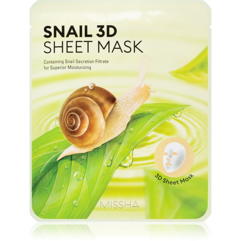 Missha Snail arcmaszk tisztító és frissítő hatással csigakivonattal 23 g-Ár