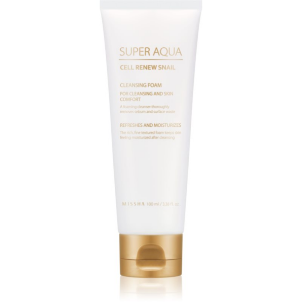 Missha Super Aqua Cell Renew Snail tisztító hab csigakivonattal 100 ml-Eredeti