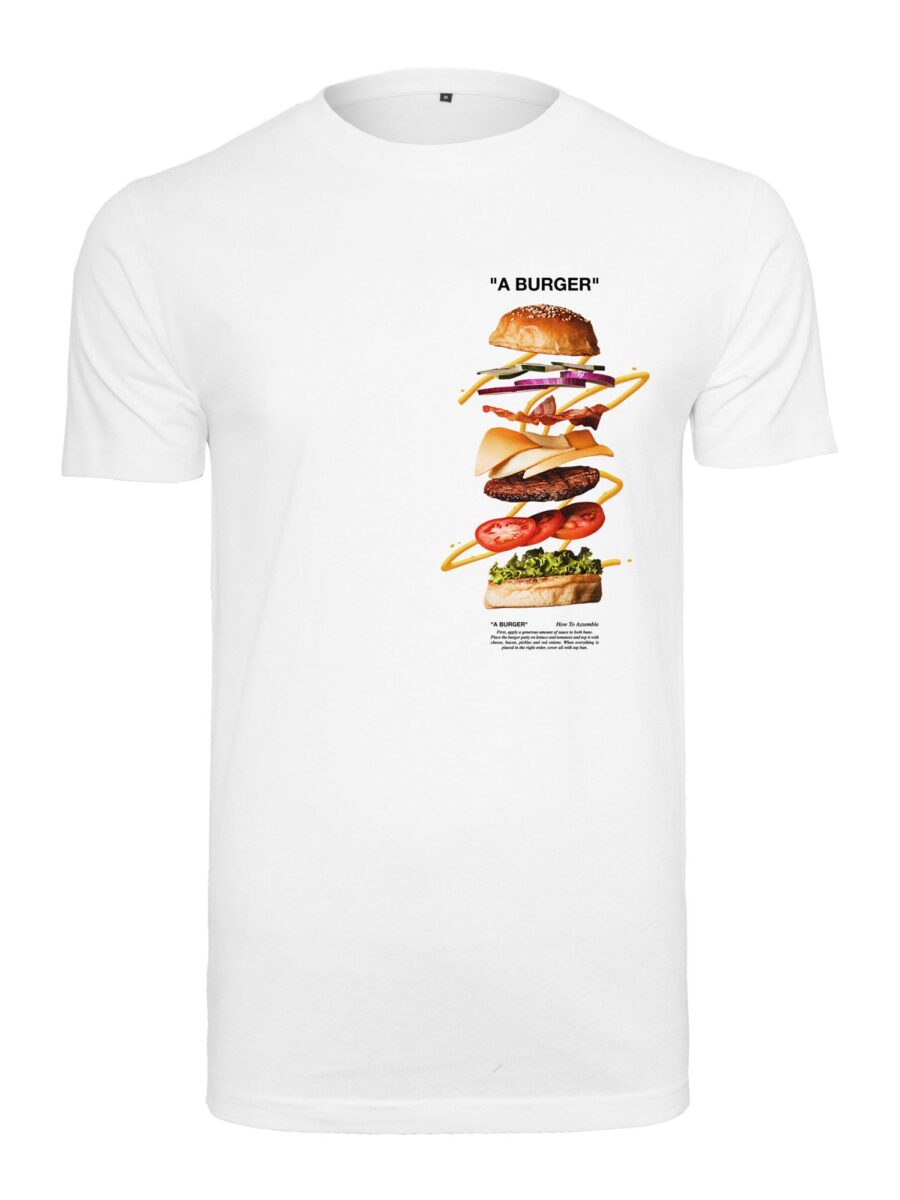 Mister Tee Póló 'A Burger'  vegyes színek / fehér-hu