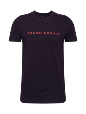 Mister Tee Póló 'ABC'  kárminvörös / fekete
