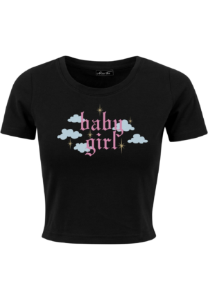 Mister Tee Póló 'Baby Girl'  szürke / rózsaszín / fekete-Ár