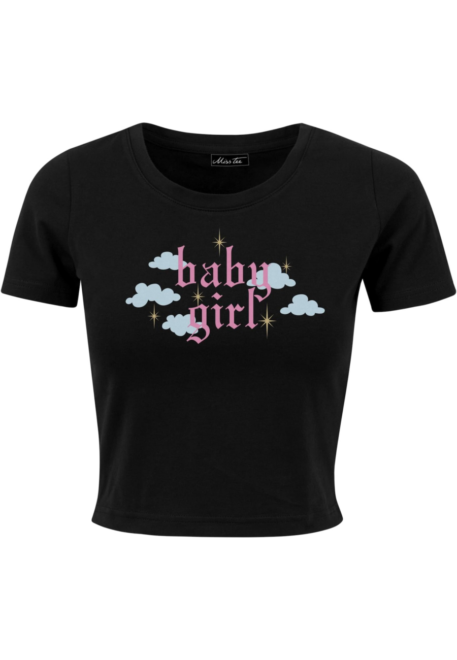 Mister Tee Póló 'Baby Girl'  szürke / rózsaszín / fekete-Ár