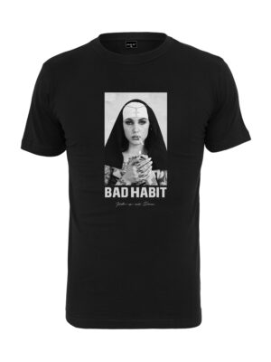 Mister Tee Póló 'Bad Habit'  szürke melír / fekete / fehér-hu