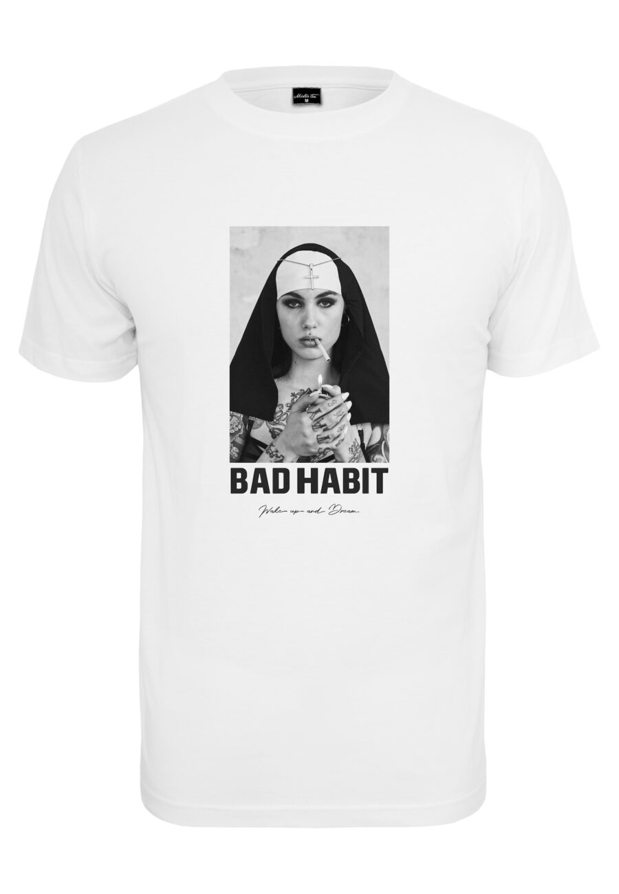 Mister Tee Póló 'Bad Habit'  szürke / sötétszürke / fekete / fehér-hu