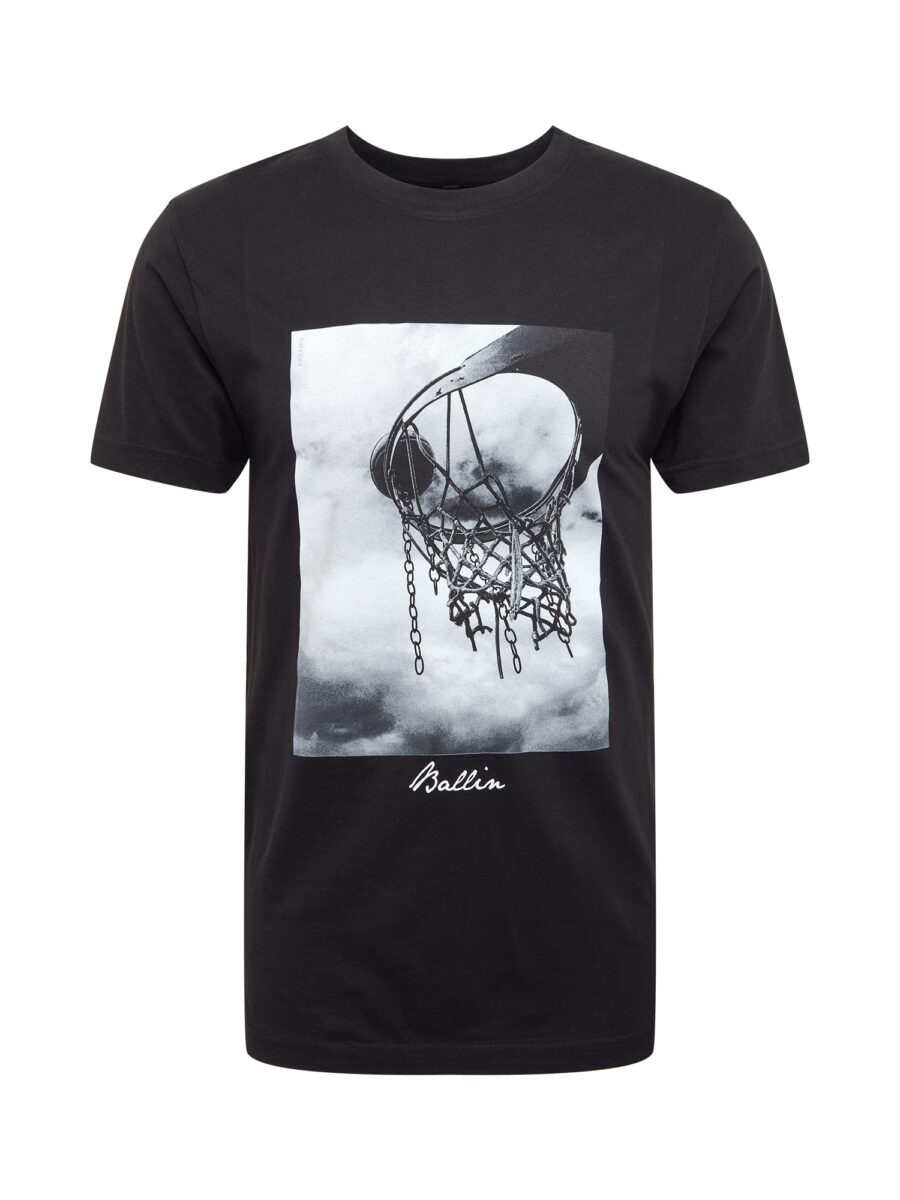 Mister Tee Póló 'Ballin 2.0'  sötétszürke / fekete / fehér-hu