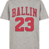 Mister Tee Póló 'Ballin 23'  szürke melír / piros / fekete / fehér-Ár