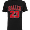 Mister Tee Póló 'Ballin 33'  világospiros / fekete / fehér-hu
