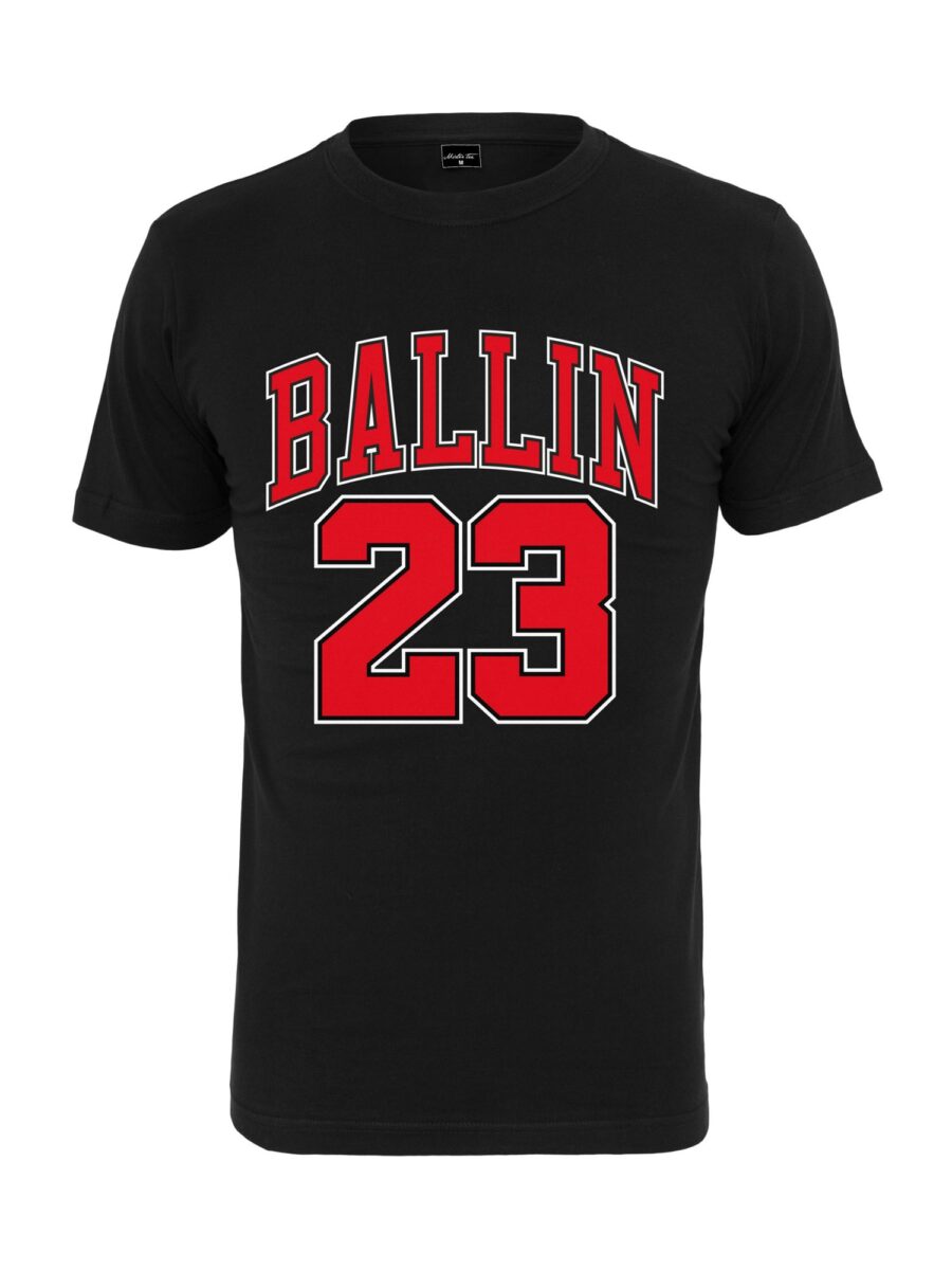 Mister Tee Póló 'Ballin 33'  világospiros / fekete / fehér-hu