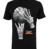 Mister Tee Póló 'Ballin Hands'  szürke / világos narancs / fekete-hu