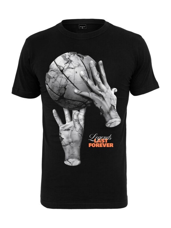 Mister Tee Póló 'Ballin Hands'  szürke / világos narancs / fekete-hu