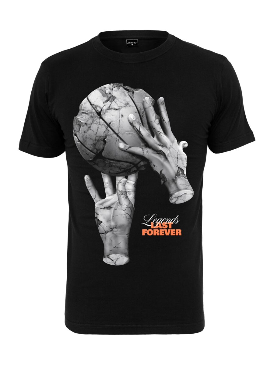 Mister Tee Póló 'Ballin Hands'  szürke / világos narancs / fekete-hu
