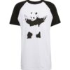 Mister Tee Póló 'Banksy Panda'  fekete / fehér