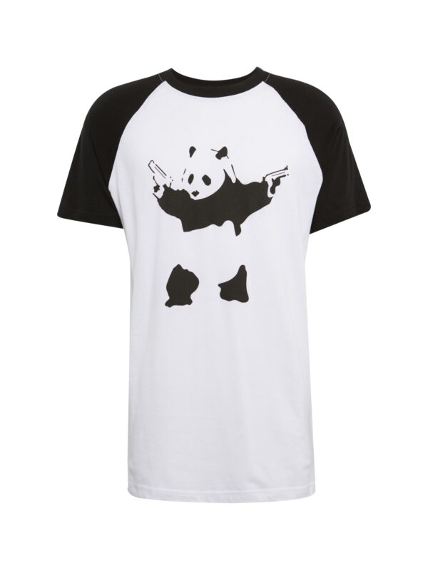 Mister Tee Póló 'Banksy Panda'  fekete / fehér
