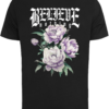 Mister Tee Póló 'Believe Nothing'  zöld / levendula / fekete / fehér-Ár