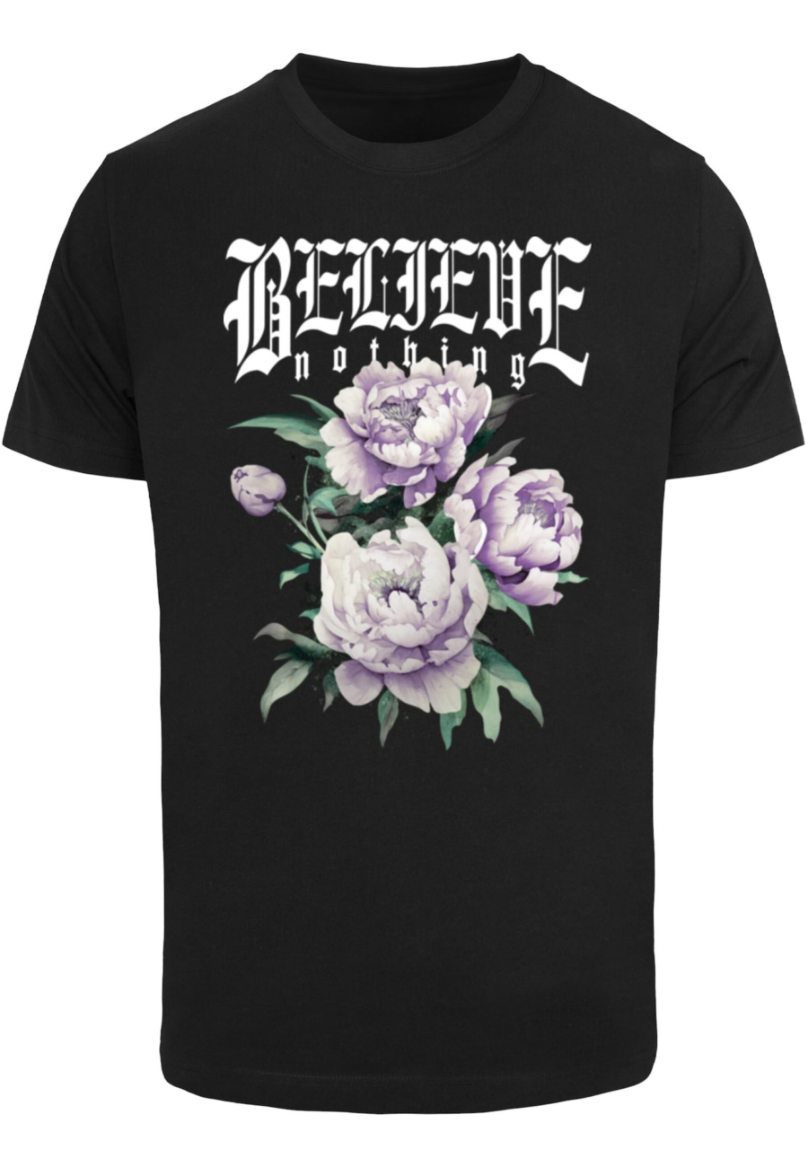Mister Tee Póló 'Believe Nothing'  zöld / levendula / fekete / fehér-Ár