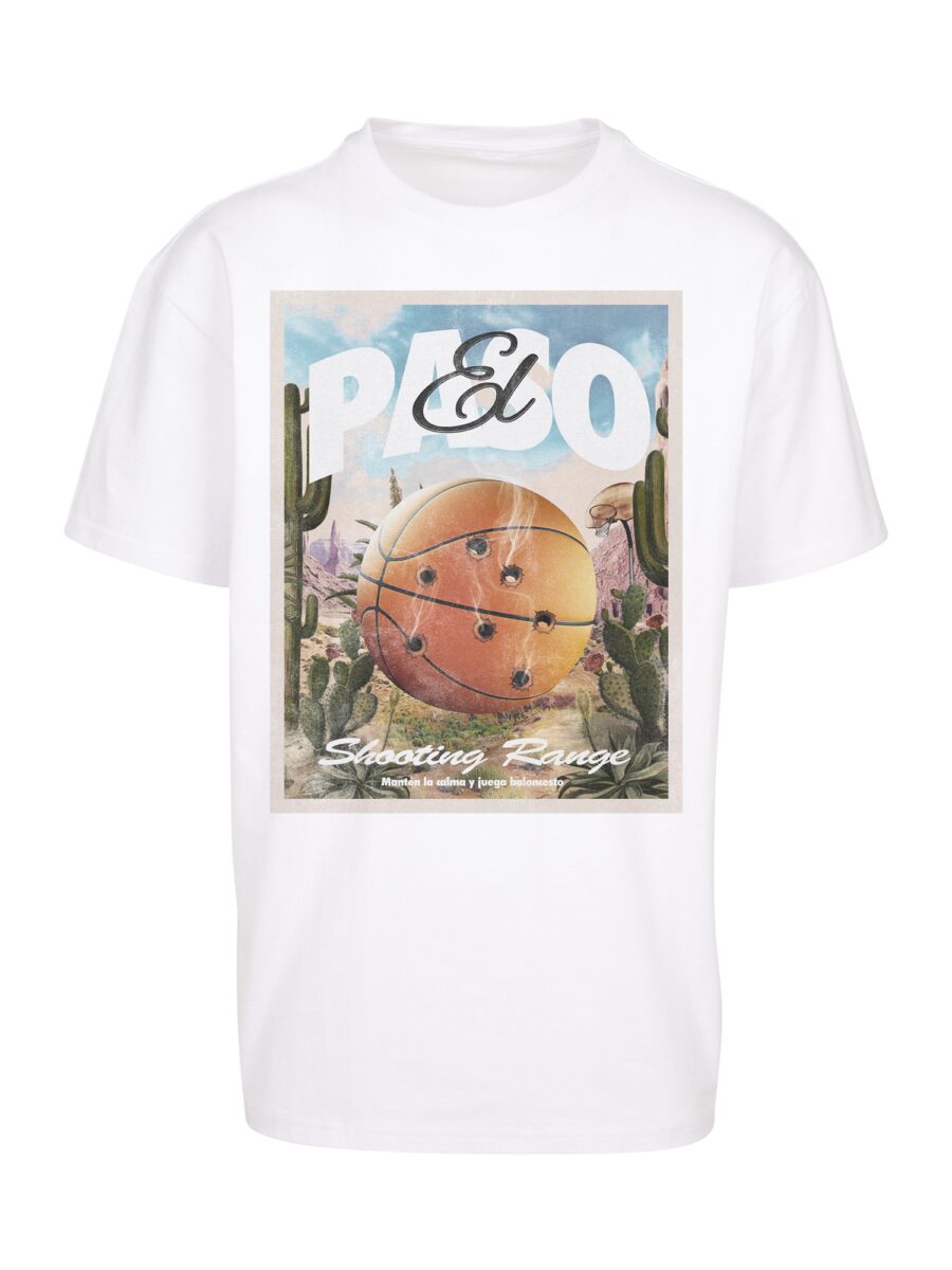 Mister Tee Póló 'El Paso'  világoskék / vegyes színek / pasztellnarancs / piszkosfehér-hu