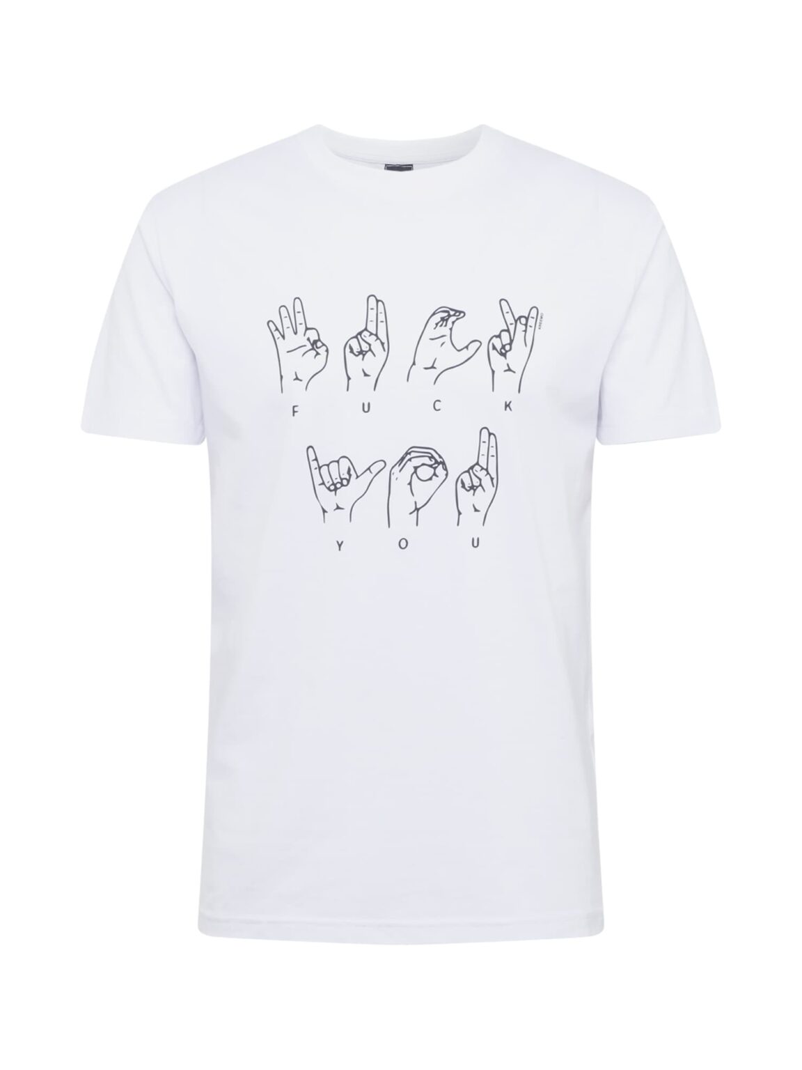Mister Tee Póló 'FU Sign Language'  fekete / fehér
