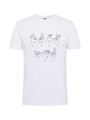 Mister Tee Póló 'FU Sign Language'  fekete / fehér