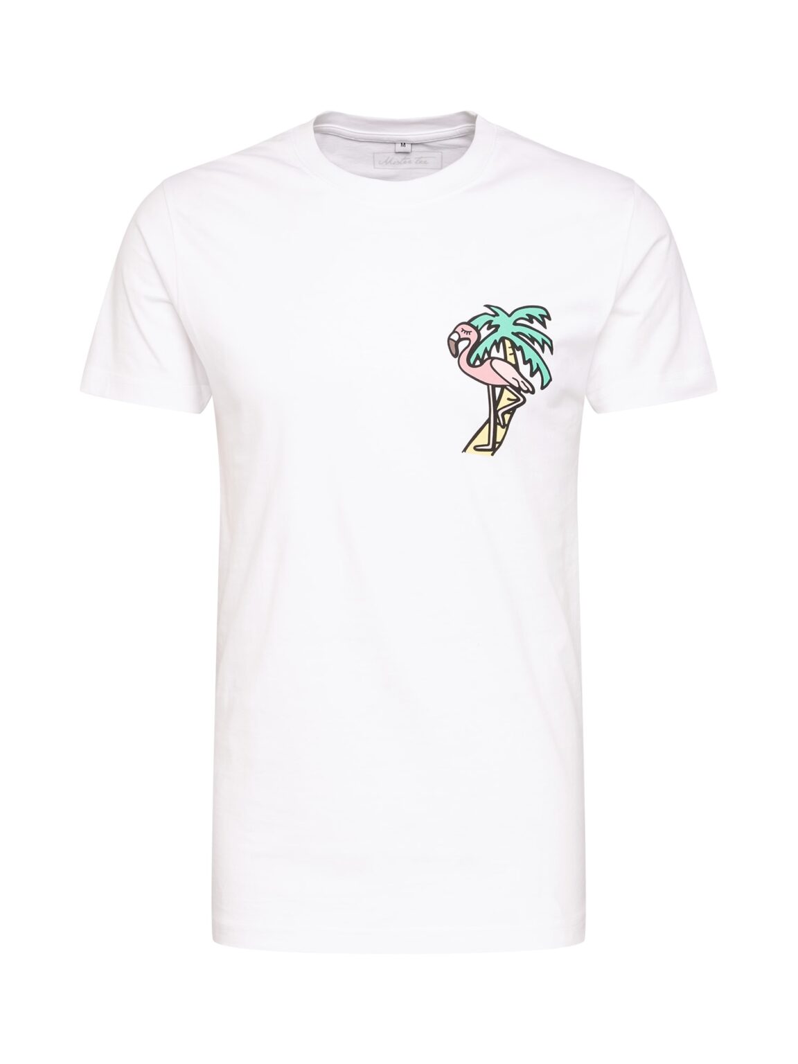 Mister Tee Póló 'Flamingo'  világos sárga / világoszöld / világos-rózsaszín / fehér
