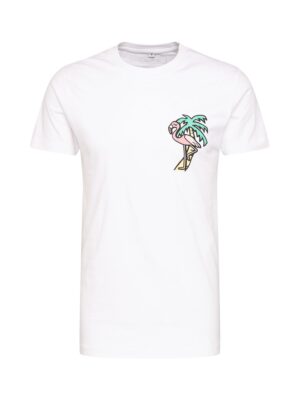Mister Tee Póló 'Flamingo'  világos sárga / világoszöld / világos-rózsaszín / fehér