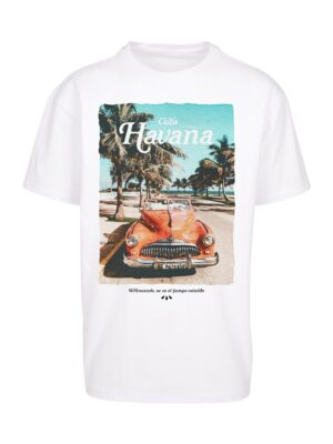 Mister Tee Póló 'Havana Vibe'  cappuccinobarna / olíva / jáde / fekete / fehér-hu