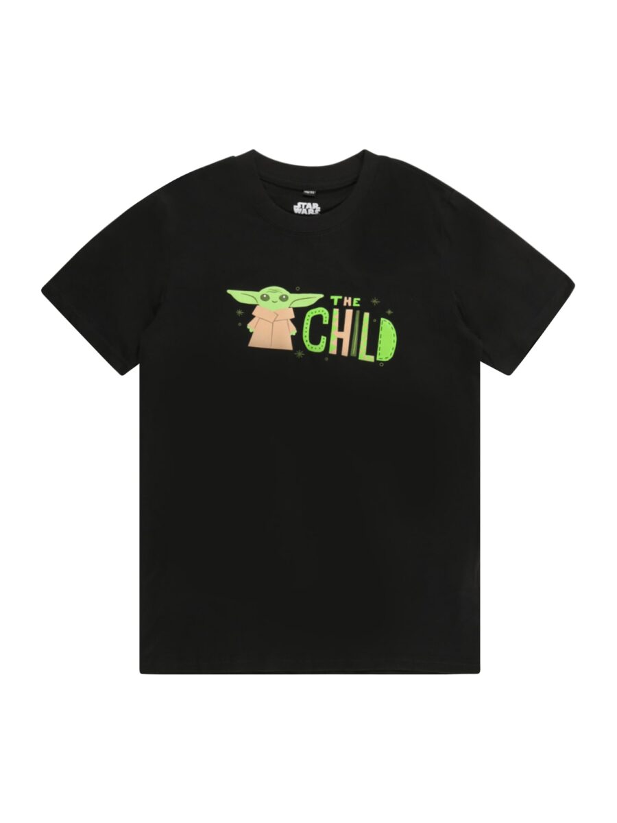 Mister Tee Póló 'Mandalorian The Child'  bézs / khaki / világoszöld / fekete-hu