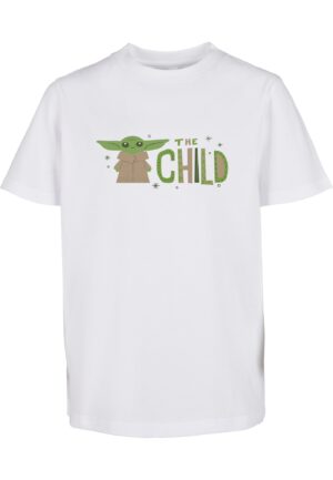 Mister Tee Póló 'Mandalorian The Child'  sötét bézs / khaki / világoszöld / fehér-hu