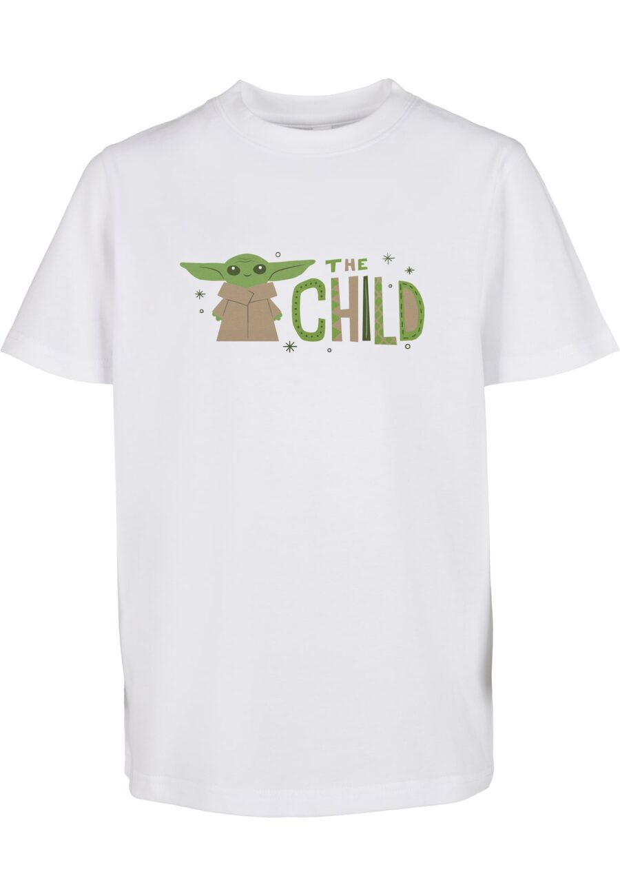 Mister Tee Póló 'Mandalorian The Child'  sötét bézs / khaki / világoszöld / fehér-hu
