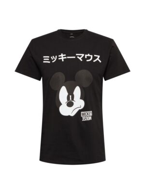 Mister Tee Póló 'Mickey Japanese'  bazaltszürke / fekete / fehér