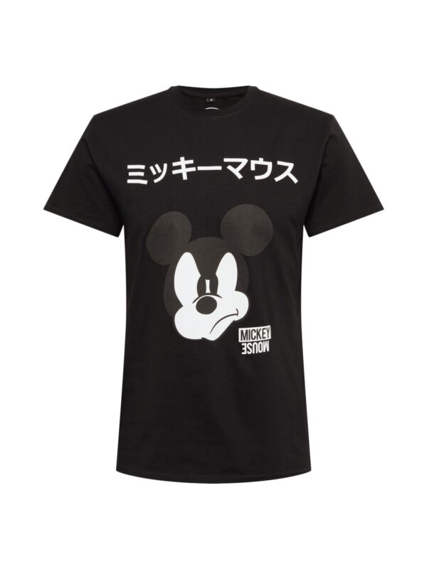 Mister Tee Póló 'Mickey Japanese'  bazaltszürke / fekete / fehér