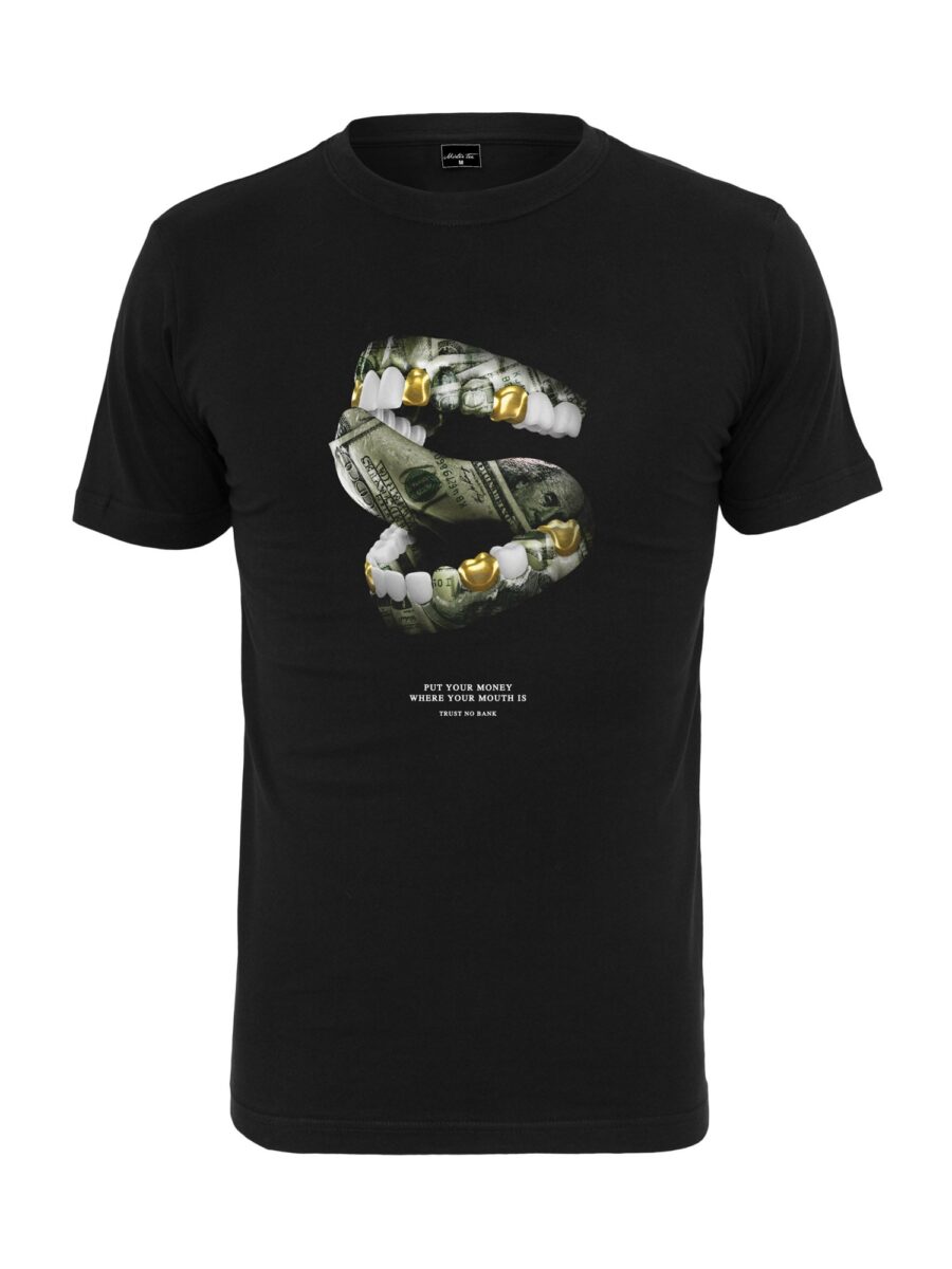 Mister Tee Póló 'Money Mouth'  arany / alma / fekete / fehér-hu