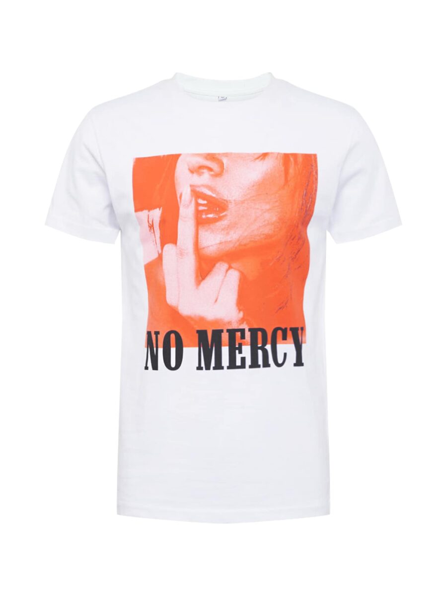 Mister Tee Póló 'No Mercy'  narancs / fekete / fehér-hu