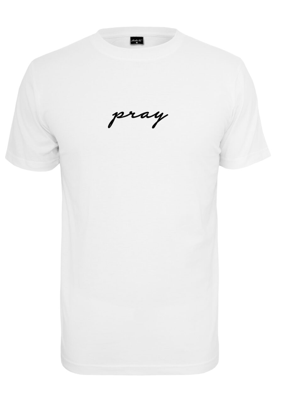 Mister Tee Póló 'Pray'  fekete / fehér-hu