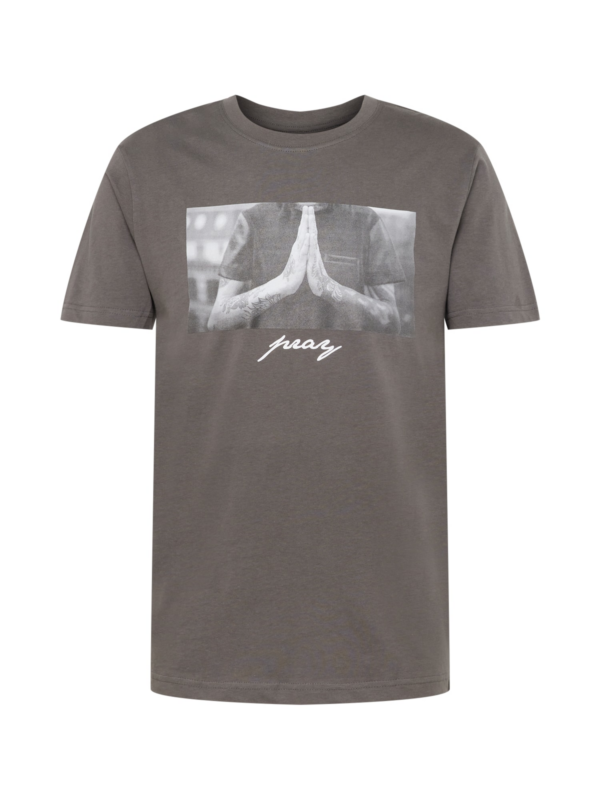 Mister Tee Póló 'Pray'  sötétszürke / fehér-Hungary