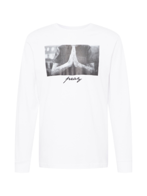Mister Tee Póló 'Pray'  szürke / antracit / fekete / fehér-Hungary